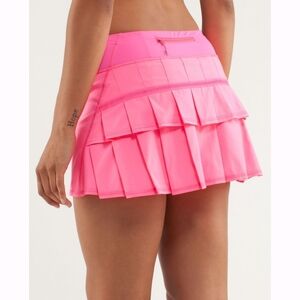 LULULEMON Pace Setter Skirt Pleated Mini Skort Pink 2 Tall